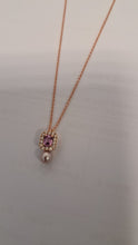 Load image into Gallery viewer, Pinkly - 18K Rose Gold - Pink Sapphire 0.27CT- Diamond - Pearl