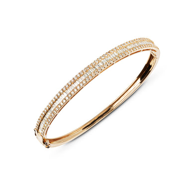 Lulu Luxe - Bangle- 18K Yellow Gold- Natural Diamonds 0.90CT - SI