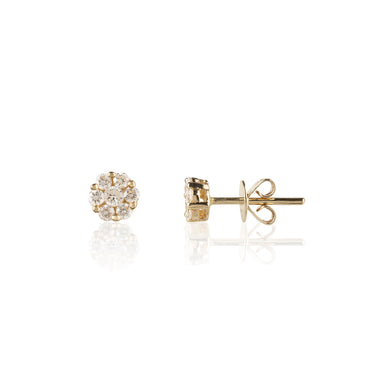 JustLise Stud -18K Yellow Gold - Natural Diamond 0.25CT - SI